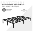 ML-DESIGN Metallbett Paris - Schwarz mit Lattenrost Bild 5