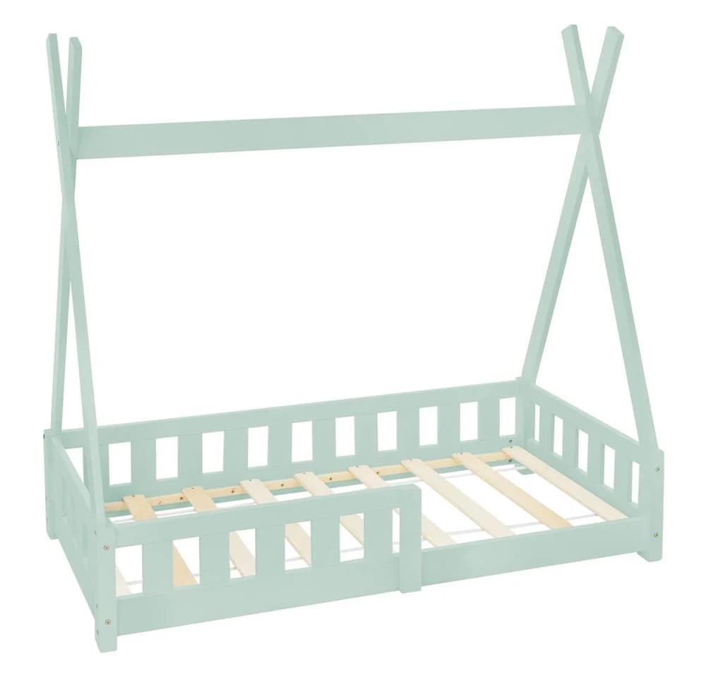ML-DESIGN Spielbett Tipi Zeltbett Mint Kiefer mit Rausfallschutz - Bild 2