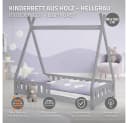 ML-DESIGN Tipi Kinderbett Grau mit Rausfallschutz & Lattenrost Bild 1