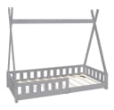 ML-DESIGN Tipi Kinderbett Grau mit Rausfallschutz & Lattenrost Bild 2