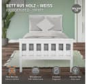 ML-Design Jugendbett Kiefer Weiß Massivholz Bettgestell Bild 1