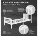 ML-Design Jugendbett Kiefer Weiß Massivholz Bettgestell Bild 3