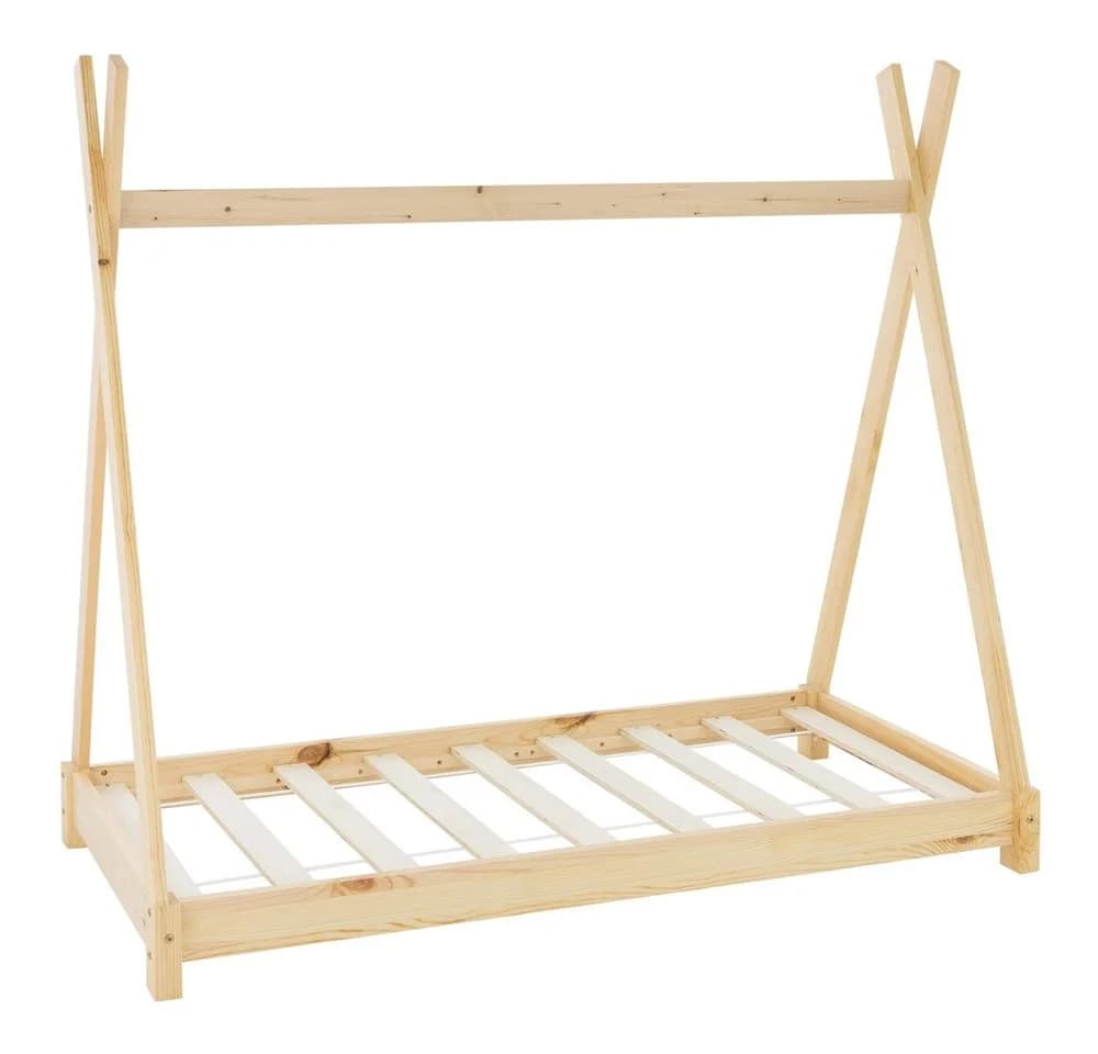ML-DESIGN Spielbett Tipi Zeltbett Kiefer Natur inkl. Lattenrost - Bild 2