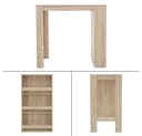 ML-DESIGN Bartisch Braun mit 3 Ablageflächen Bild 1