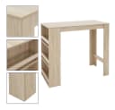 ML-DESIGN Bartisch Braun mit 3 Ablageflächen Bild 3