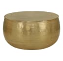 WOMO-DESIGN Couchtisch Gold Hammerschlag Optik Aluminium Rund Bild 2