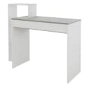 ML-DESIGN Schreibtisch mit Regal 3 Böden Weiß Beton-Optik Bild 1