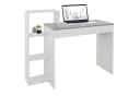 ML-DESIGN Schreibtisch mit Regal 3 Böden Weiß Beton-Optik Bild 2