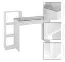 ML-DESIGN Schreibtisch mit Regal 3 Böden Weiß Beton-Optik Bild 4