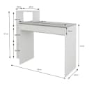 ML-DESIGN Schreibtisch mit Regal 3 Böden Weiß Beton-Optik Bild 5
