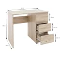 ML-DESIGN Schreibtisch mit 3 Schubladen Sonoma-Eiche Bild 4