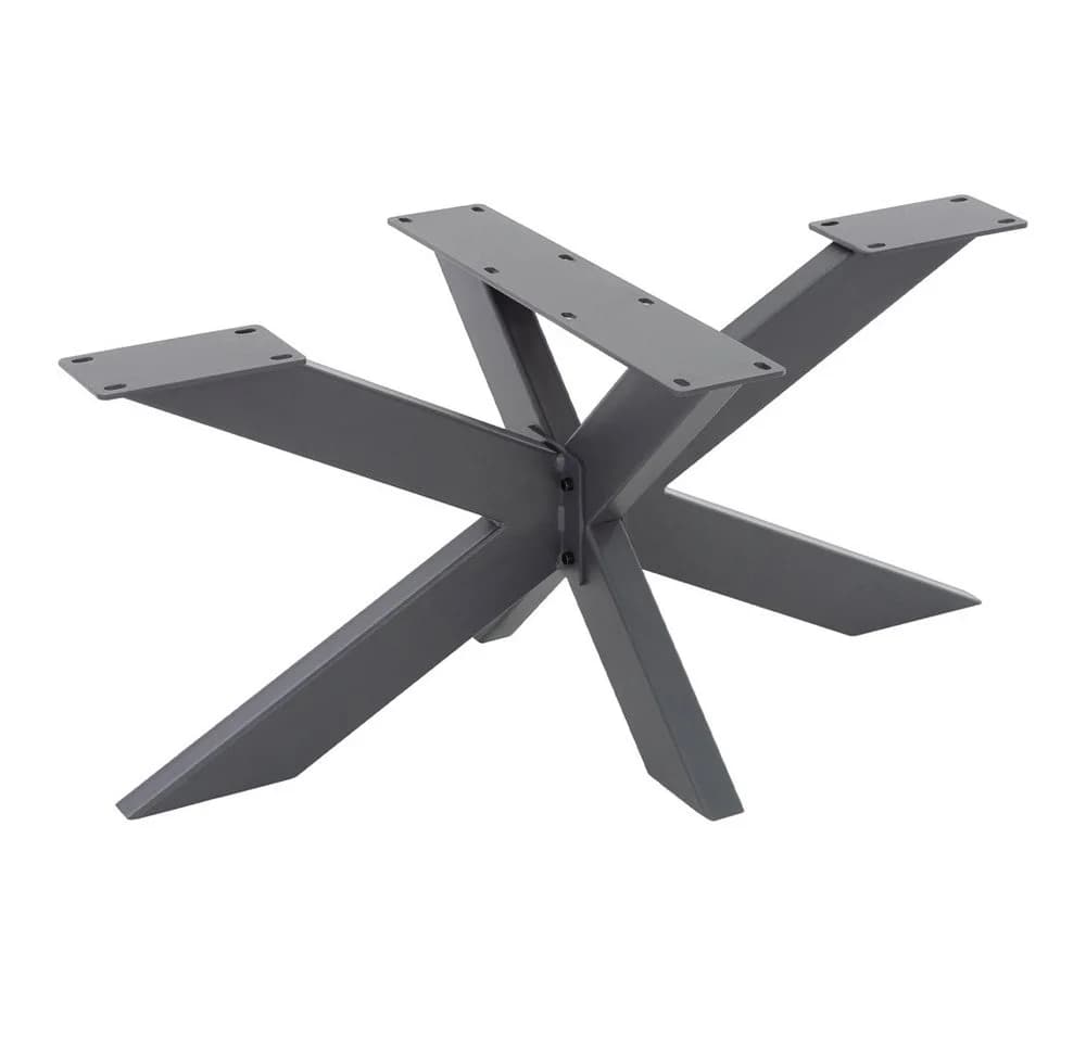 ML-DESIGN Tischbein Tischgestell Spider Kreuzgestell Schwerlast aus Stahl für DIY, Tischfüße X-Design 98x58x43 cm Anthrazit Industriedesign - Bild 2