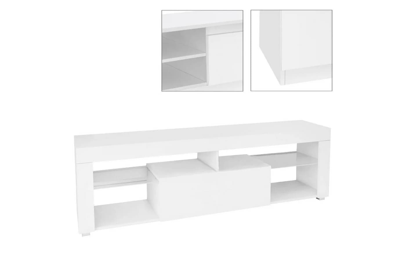 ML-DESIGN TV Lowboard Weiß mit Stauraum
