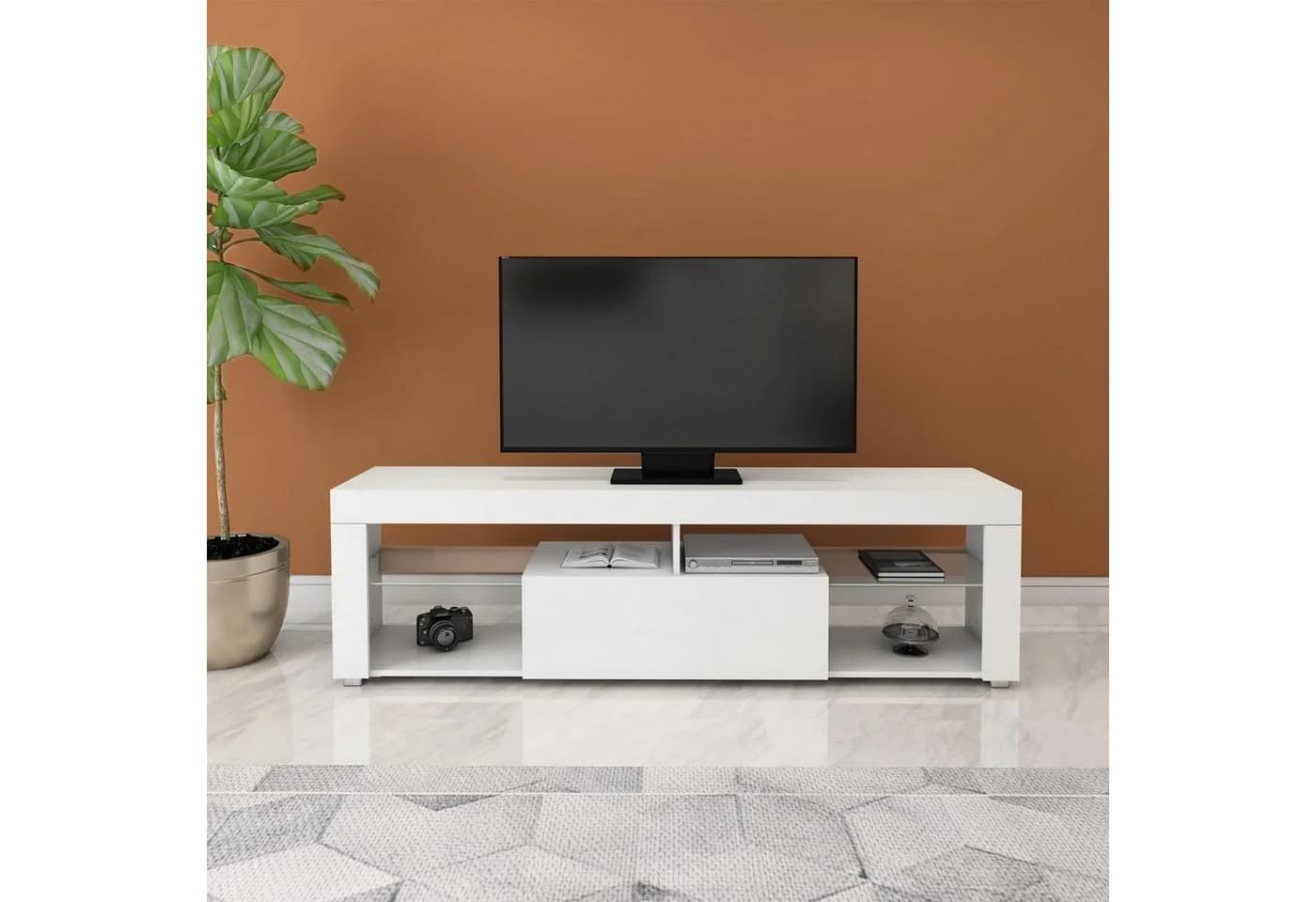 ML-DESIGN TV Lowboard Weiß mit Stauraum - Bild 2