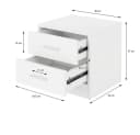 ML-DESIGN Nachttisch Beistelltisch aus Holz mit Aluminium-Griffen Bild 5