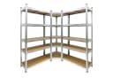 ECD Germany Schwerlastregal 3-tlg. Metall MDF Blau Bild 2