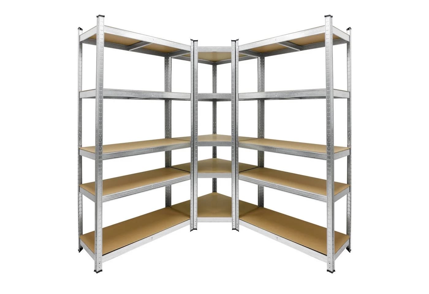ECD Germany Schwerlastregal 3-tlg. Metall MDF Blau - Bild 2