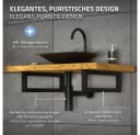 ML-DESIGN Wandhalterung 2er Set Schwarz Stahl Waschtischhalterung Bild 1