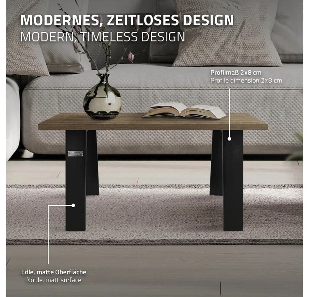 ML-DESIGN Tischbein 2er Set Schwarz Industrial Design U-Form - Bild 4