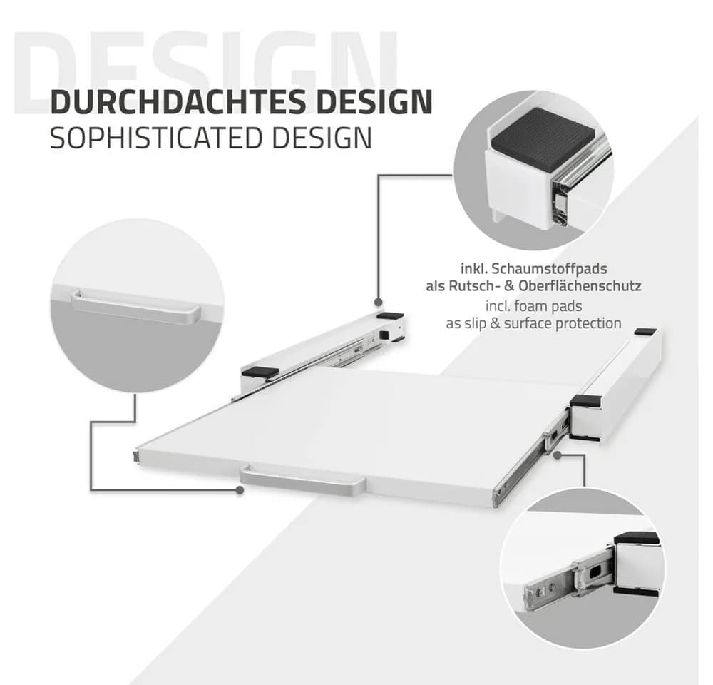 ML-DESIGN Zwischenbaurahmen mit Ablage Weiß Stahl - Bild 4
