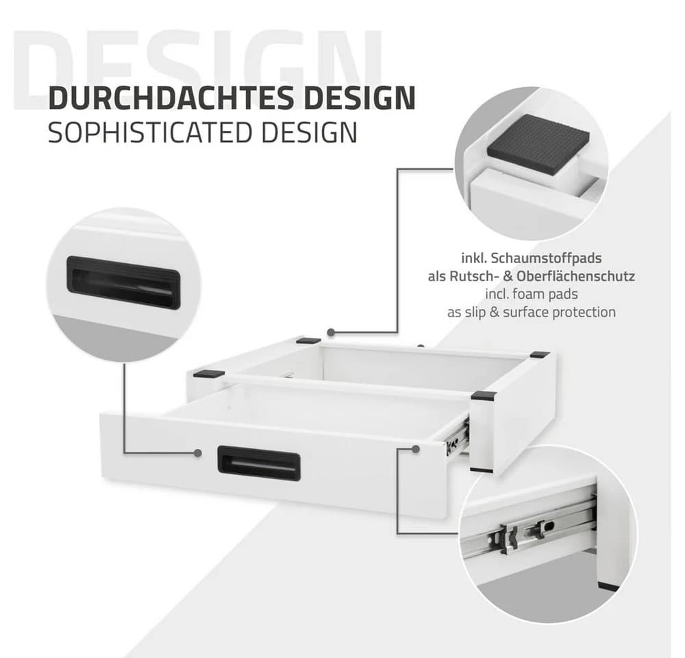 ML-DESIGN Zwischenbaurahmen mit Schublade Weiß für 60cm Geräte - Bild 4
