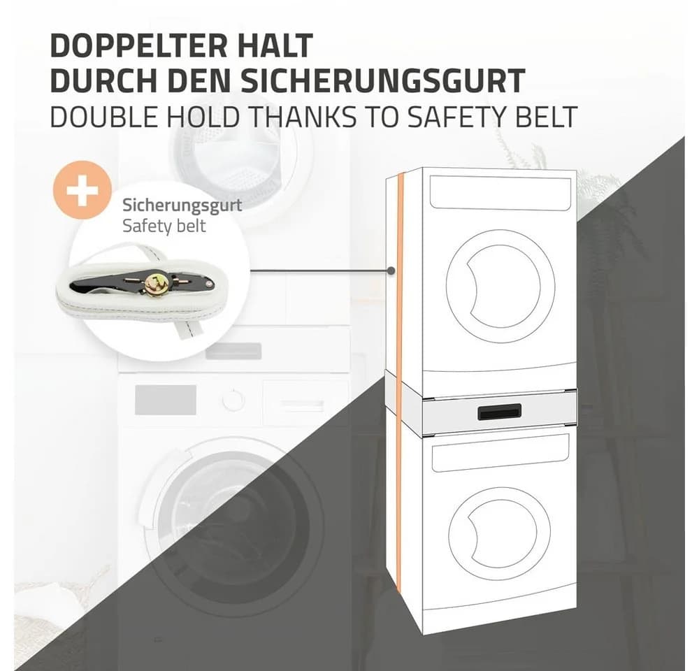ML-DESIGN Zwischenbaurahmen mit Schublade Weiß für 60cm Geräte - Bild 5