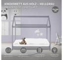 ML-DESIGN Kinderbett Hausdesign Hellgrau mit Matratze Bild 1