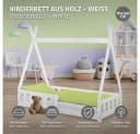 ML-DESIGN Kinderbett Tipi Zeltbett Weiß mit Matratze und Lattenrost Bild 1