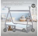 ML-DESIGN Spielbett Tipi Zeltbett Grau mit Lattenrost & Matratze Bild 1