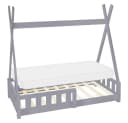 ML-DESIGN Spielbett Tipi Zeltbett Grau mit Lattenrost & Matratze Bild 2