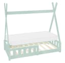 ML-DESIGN Spielbett Tipi Zeltbett Kiefer Mint inkl. Matratze Bild 2