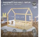 ML-DESIGN Spielbett Hausbett Kiefer Natur mit Lattenrost & Matratze Bild 1