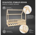 ML-DESIGN Spielbett Hausbett Kiefer Natur mit Lattenrost & Matratze Bild 4