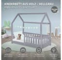 ML-DESIGN Spielbett Hausbett Kinderbett Hellgrau Kiefer mit Matratze Bild 1