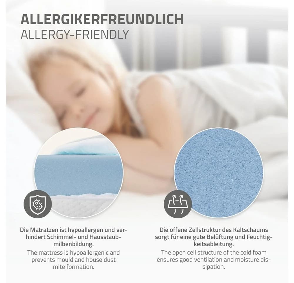 ML-DESIGN Spielbett Hausbett Kinderbett Hellgrau Kiefer mit Matratze - Bild 5