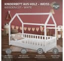 ML-DESIGN Spielbett Hausbett Kinderbett Weiß Kiefer mit Lattenrost Bild 1