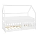 ML-DESIGN Spielbett Hausbett Kinderbett Weiß Kiefer mit Lattenrost Bild 2