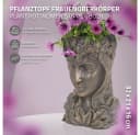 ML-Design Blumentopf Frauenkopf Bronze Polyresin Pflanzgefäß Bild 1
