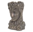 ML-Design Blumentopf Frauenkopf Bronze Polyresin Pflanzgefäß Bild 2