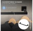 ML-DESIGN Wandgarderobe Schwarz Stahl U-Form Bild 1
