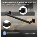 ML-DESIGN Wandgarderobe Schwarz Stahl U-Form Bild 3