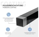 ML-DESIGN Wandgarderobe Schwarz Stahl U-Form Bild 5