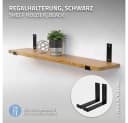 ML-DESIGN Wandregalhalter L-Form Metall Schwarz Industriell Bild 1