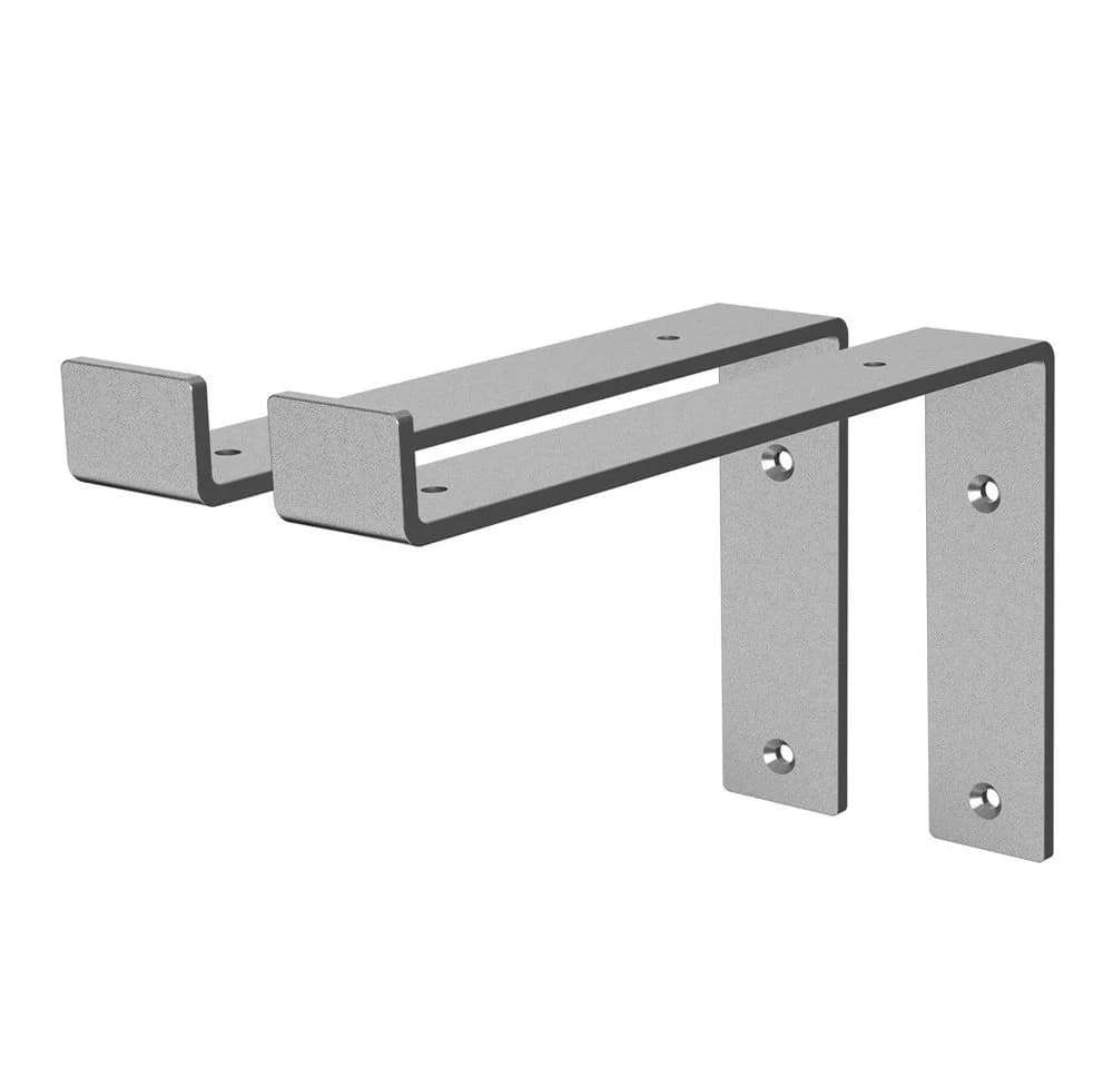 ML-DESIGN Wandregalhalter L-Form Metall Grau 2-tlg. - Bild 2