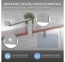 ML-DESIGN Wandregalhalter L-Form Metall Grau 2-tlg. Bild 3