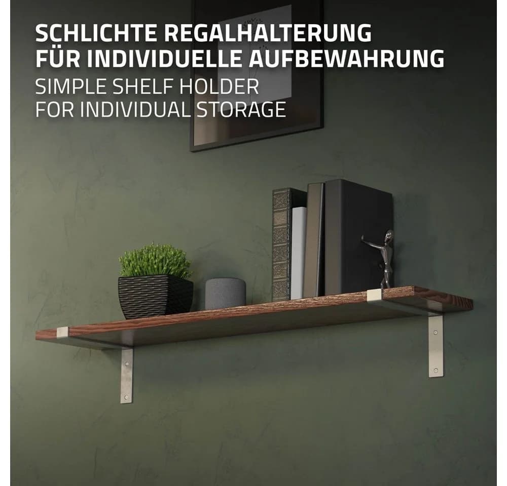 ML-DESIGN Wandregalhalter L-Form Metall Grau 2-tlg. - Bild 4