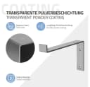 ML-DESIGN Wandregalhalter L-Form Metall Grau 2-tlg. Bild 5