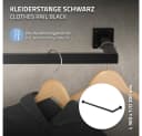 ML-DESIGN Wandkleiderstange L-Form Schwarz Stahl Bild 1