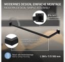 ML-DESIGN Wandkleiderstange L-Form Schwarz Stahl Bild 3