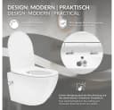 LuxeBath Spülrandloses Hänge-WC mit Bidet-Funktion und Nano-Beschichtung Bild 3